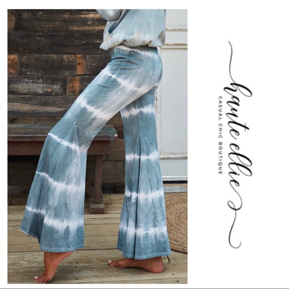 Roadside Wide Tie Dye Casual Chic Pants - Picture 5 of 10